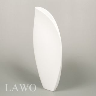 LAWO Lack Design Vase 121 Weiss Modern Deko Blumenvase Designer Deco