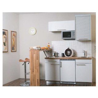 Mebasa MCFT100BW Einbauküche, Miniküche, Singleküche, Küche 174 cm