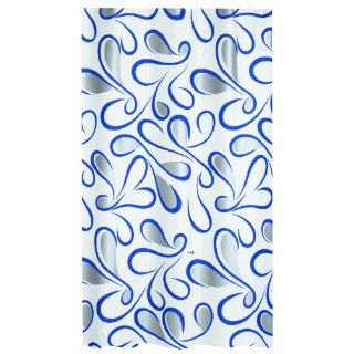 , 180 x 180 cm, weiß/blau/silber: Küche & Haushalt