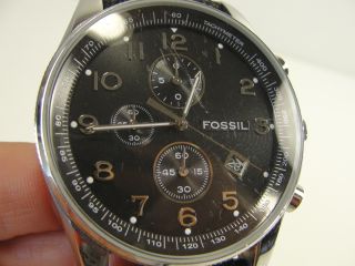 FOSSIL FS4310 HERREN CHRONOGRAPH UHR CHRONO ARMBANDUHR LEDER Watch