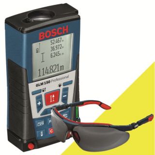 Bosch Laser Entfernungsmesser GLM 150 + UVEX Brille
