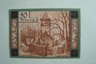 Kriegsnotgeld Stadt Wunsiedel Banknote Gutschein Geldschein 50 Pfennig