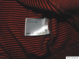 CARLO COLUCCI Pullover Gr.54 orange schwarz