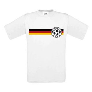 Kids   Kinder T Shirt   Fußball Logo auf Deutschlandfahne in SCHWARZ