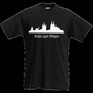 KÖLN AM RHEIN T Shirt Stadt Silhouette Skyline 264