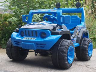Kinder Elektro Jeep Auto mit 2 x 30W Motoren in Blau Batterie