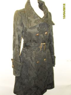 Vintage*Brokat*Grün*Gehrock*Zara*Military*Woll*Mantel*Coat*Cape