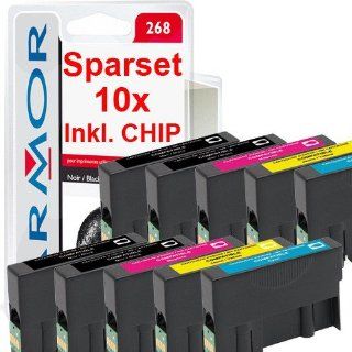 10 x Patronen für Epson Stylus SX 205 Perfekte Elektronik