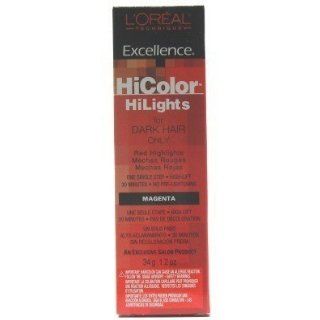 Oreal Excel Hicolor Highlights Magenta 35 ml (3 Pack) with Free Nail