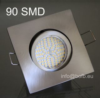 Power SMD LED Einbaustrahler Badleuchten Downlight Set 4 eckig