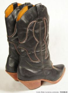 Westernstiefel Stiefel 44 Schwarz Vintage Cowboystiefel Boots