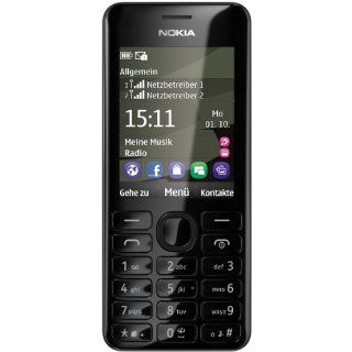 Nokia Asha 206 Dual SIM Smartphone 2,4 Zoll schwarz 