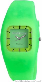 original Excellanc Silikon Uhr weiß rosa blau gelb grün Armbanduhr