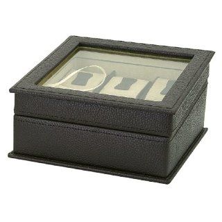 Dunkelbraune Uhrenbox Uhrenkasten für 6 Uhren mit GLAS 