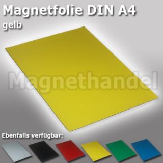 Magnetfolie gelb DIN A4 210 x 297 x 0,85 mm, Magnetschild, Basteln