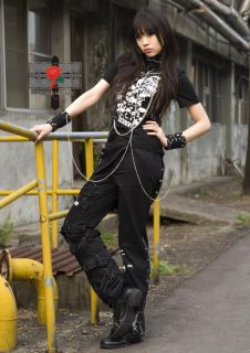 Visual Kei Rock SLAVE Gothic Punk HandCuffs Choker Set