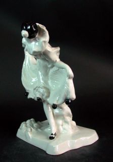 wunderschöne Columbine / Pierrot   Jugendstil Figur 1900