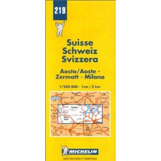 Michelin Karten, Bl.219  Aosta, Zermatt, Mailand (Michelin Maps