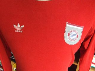 Trikot Bayern München 1980/82 (M) Home Adidas Erima Langarm Jersey