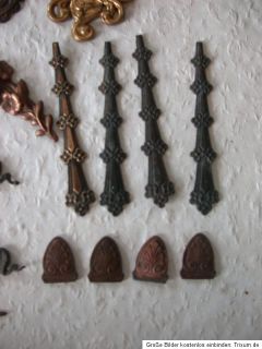 Große Sammlung orig. antike Miniatur BESCHLÄGE f. Puppenstube