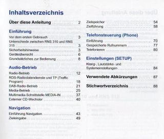 VW RNS 310 RNS 315 Navigation Handbuch 2010 RN