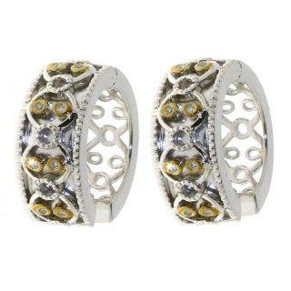 Elegante Rhodiniert Sterling Silber 925 Diamant Paar Ohrringe Brillant