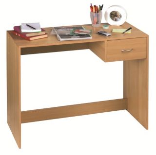 Computertisch Poly Schreibtisch PC Tisch Buche Dekor, 1 Schublade
