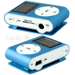 Mini MP3 Musik Player Spieler m LCD Bildschirm Blau 32G