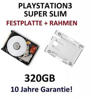 320 GB HDD Festplatte für PS3 SUPER SLIM + EINBAURAHMEN Sony