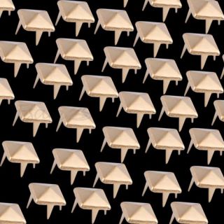 100X 8X8mm Metall DIY Pyramiden Nieten Ziernieten Gothic Golden Farbe