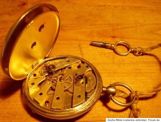 Alte defekte Silber Schlüssel Taschenuhr , schönes Ziffernblatt