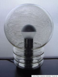Tischleuchte Bulb   Glas Leuchte Lampe Tischlampe 70er Jahre Banker