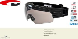 Sportbrille Skibrille für Langlauf Biathlon   hochklappbares Visier