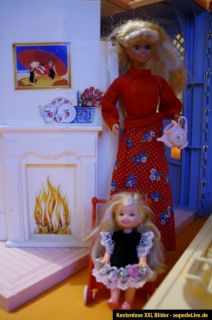Barbie Villa Barbie Haus Schloß inkl. 2 Puppen+Hund+Zubehör *gut