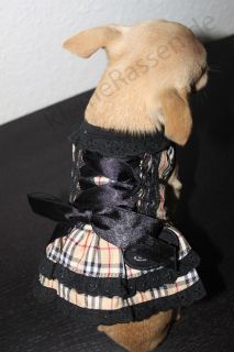 Teacup Chihuahua Kleid HUNDEKLEID schwarz braun XXS