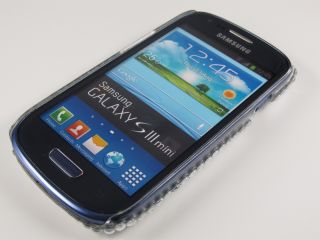 Samsung Galaxy S3 mini i8190 Back Hard Cover Case Schutz Hülle Strass
