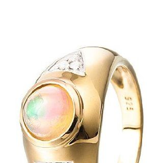 Goldancé Damen Ring 925 vergoldet Sterling Silber mit Opale und