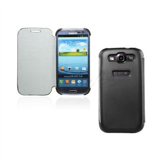 Schwarz Leder Flip Schutzhülle Gehäuse Hülle f.Samsung Galaxy S3