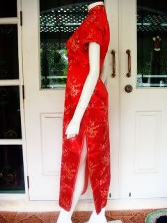 Geisha Qipao China/Japan/Thai Kleid/Kostüm Rot Gr. M/42