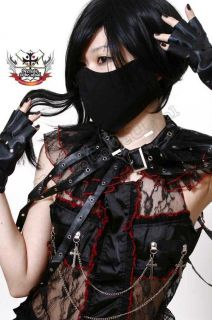 PUNK Gothic Rave Visual Kei 2/3 Face Veil Guard 3D MASK