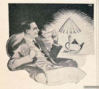 Tee Teekanne Gold Reklame 1928 Pompadour Tea Teatime Ad Werbung Hotel