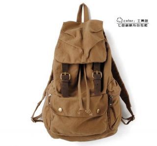 Leather Canvas Durable Travel backpacks Vintage shoulders package