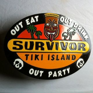 Custom Sign Survivor Tiki Mask 3D routed carved Island Beach Tiki Bar