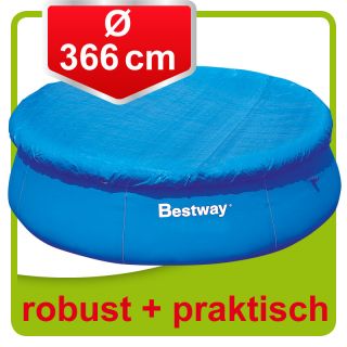 Bestway Poolabdeckung Abdeckhaube Fast Set Pool 366 cm