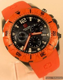Herren Uhr Chrono Chronograph MARINE UVP* 369€ NEU orange