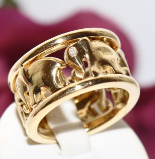 orig. Wempe Brillant Ring 750er Gold Markenschmuck Elefanten