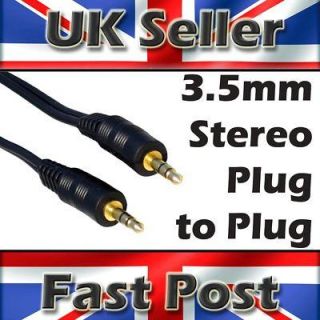 5mm Stereo Jack to Plug Male Cable Lead 5m Gold