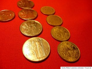 Lot 10 Münzen Italien 50, 100, 200 Lire 1976 – 1993