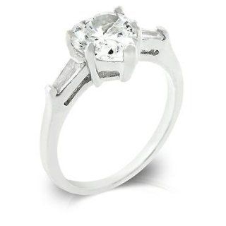 Romantischer Herz Ring mit Zirkonia Diamanten, Verlobungsring