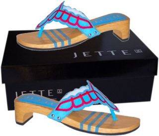 JETTE JOOP NEW MEXICAN SANDALE TURQUOISE/RED GRÖßE 38
